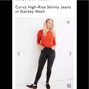 NEW Madewell Curvy High-Rise Skinny Jean in Starkey Wash